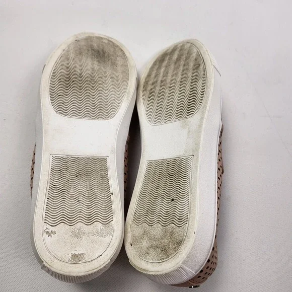 Steve Madden Elenor Pink Sneakers Women's Size 8.5 Slip On Perforated Laser Cut - Picture 7 of 7